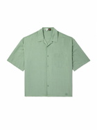 LOEWE - Paula's Ibiza Oversized Convertible-Collar Logo-Embroidered Woven Shirt - Green