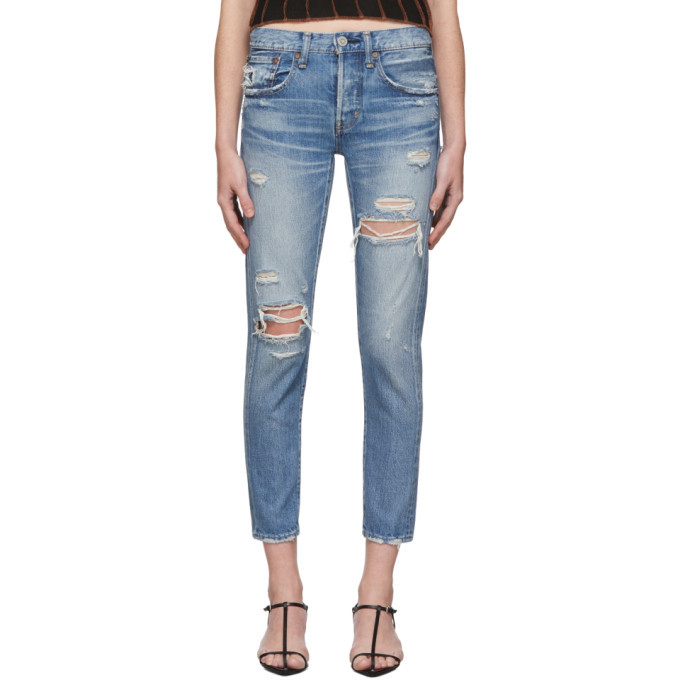 Photo: Moussy Vintage Blue Bowie Tapered Jeans