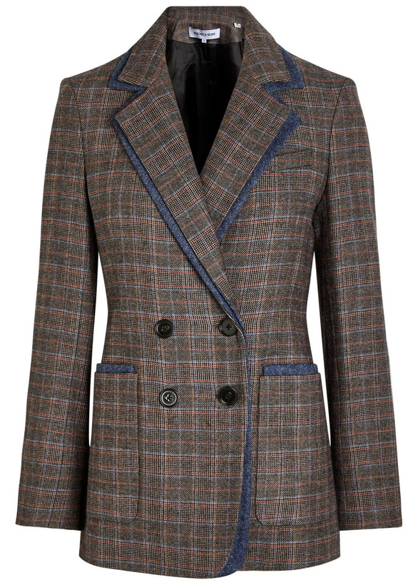 Photo: Veronica Beard Hedi Dickey Layered Tweed Blazer Charcoal