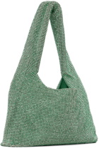 KARA Green Mini Crystal Mesh Armpit Bag