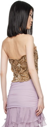 Blumarine Gold Embroidered Camisole