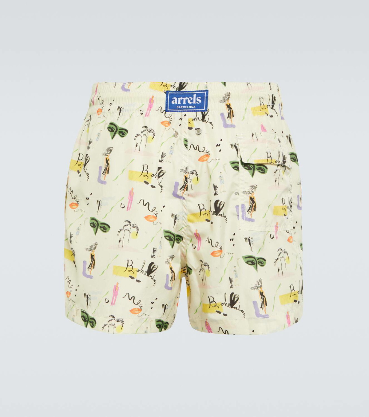 Arrels Barcelona x Malika Favre printed swim shorts