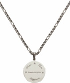 Alexander McQueen Silver Coin Medallion Necklace