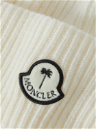Moncler Genius - Palm Angels Logo-Appliquéd Ribbed Wool Beanie