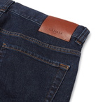 Canali - Stretch Cotton and Cashmere-Blend Jeans - Dark denim