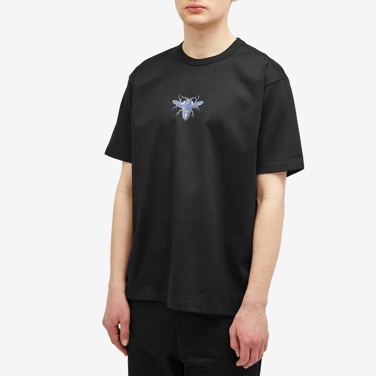 Junya Watanabe MAN Men's Bug Print T-Shirt in Black/Purple