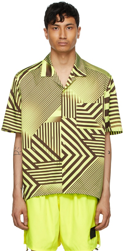 Photo: We11done Yellow Geometric Print Short Sleeve Shirt