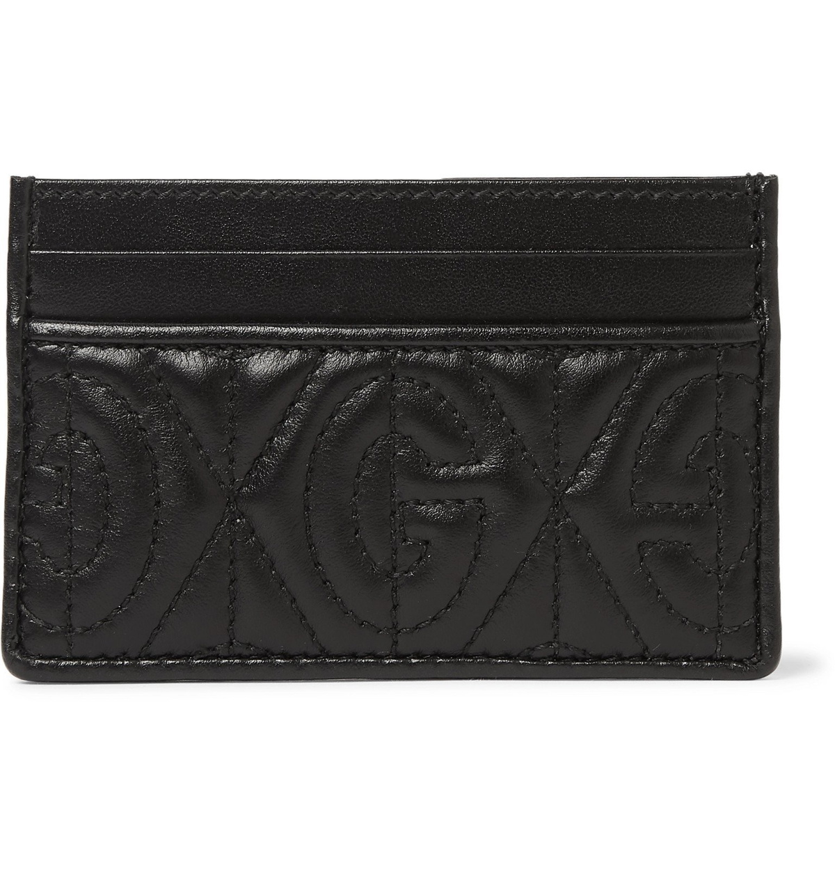 Gucci - Rhombus Quilted Leather Cardholder - Black Gucci