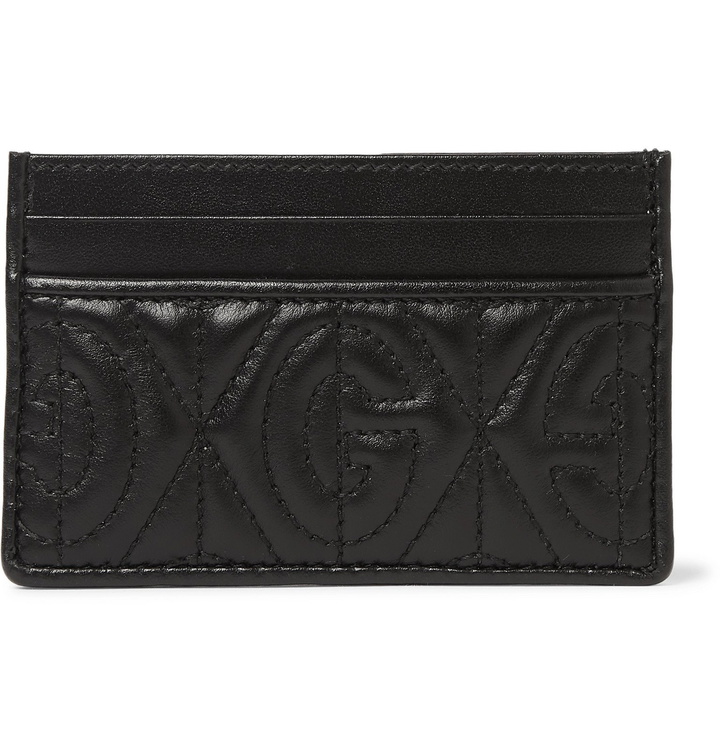 Photo: Gucci - Rhombus Quilted Leather Cardholder - Black