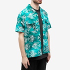 Beams Plus Men's Batik Print Vacation Shirt in Green