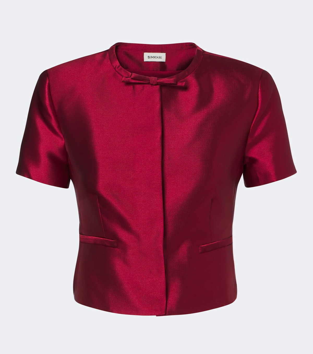 Simkhai Naelle bow-detail satin top
