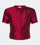 Simkhai Naelle bow-detail satin top