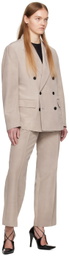 UMBER POSTPAST Beige Creased Trousers