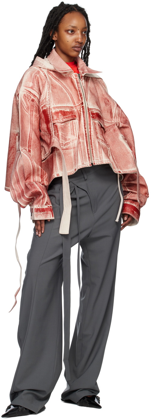 Ottolinger SSENSE Exclusive Red Denim Jacket