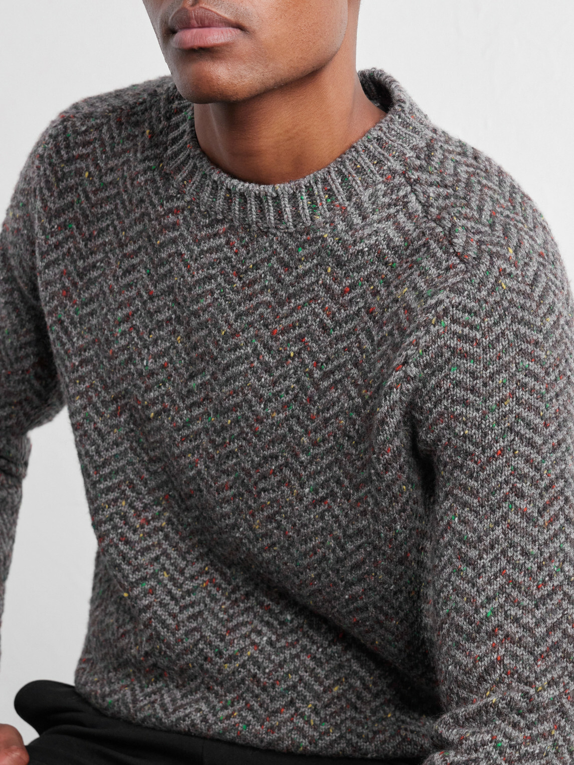 Gabriela Hearst - Sermo Herringbone Cashmere Sweater - Gray