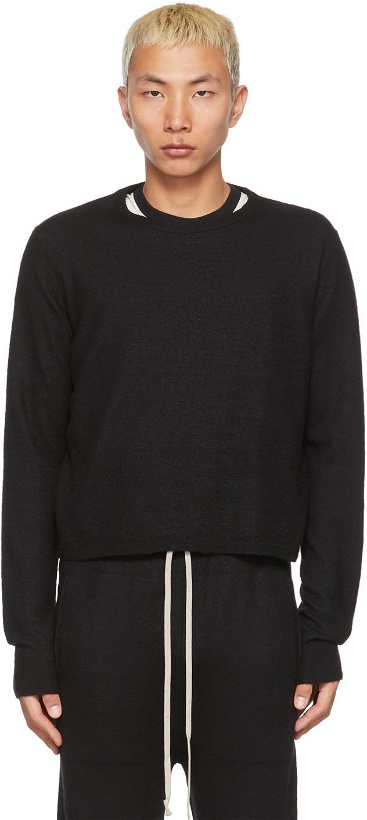 Photo: Rick Owens Black Boiled Cashmere Sweater