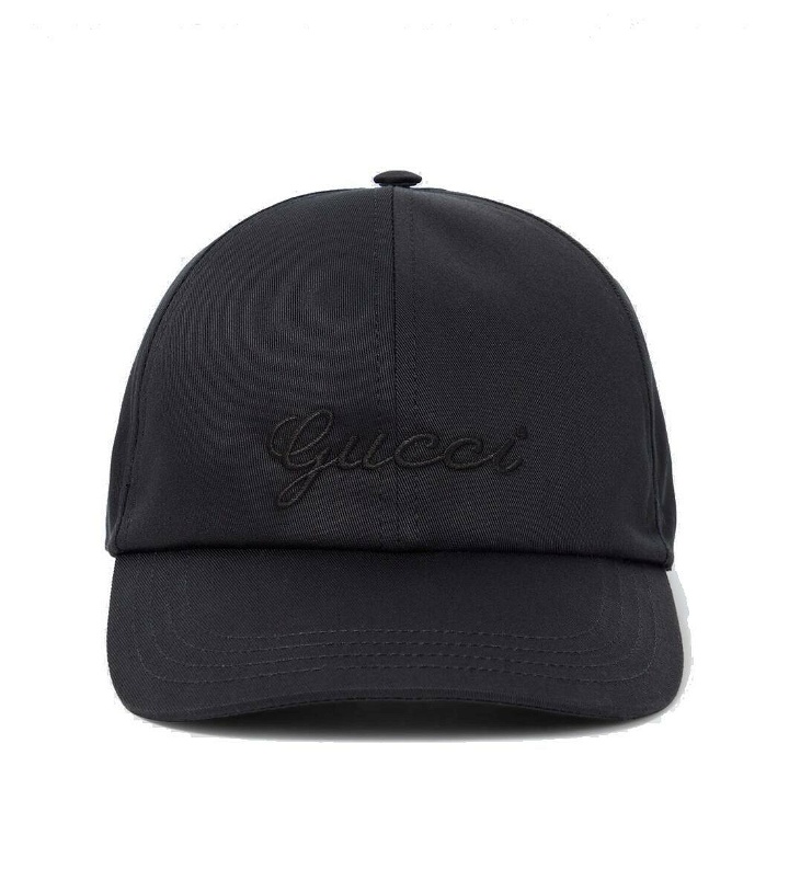 Photo: Gucci Logo-embroidered cotton baseball cap