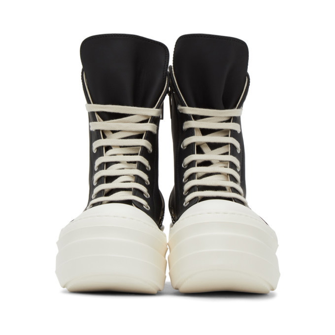 Rick Owens Drkshdw Black Double Bumper High-Top Sneakers Rick