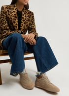 Chloe Kick Panelled Leather Sneakers Tan