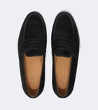 John Lobb Lopez calf hair penny loafers