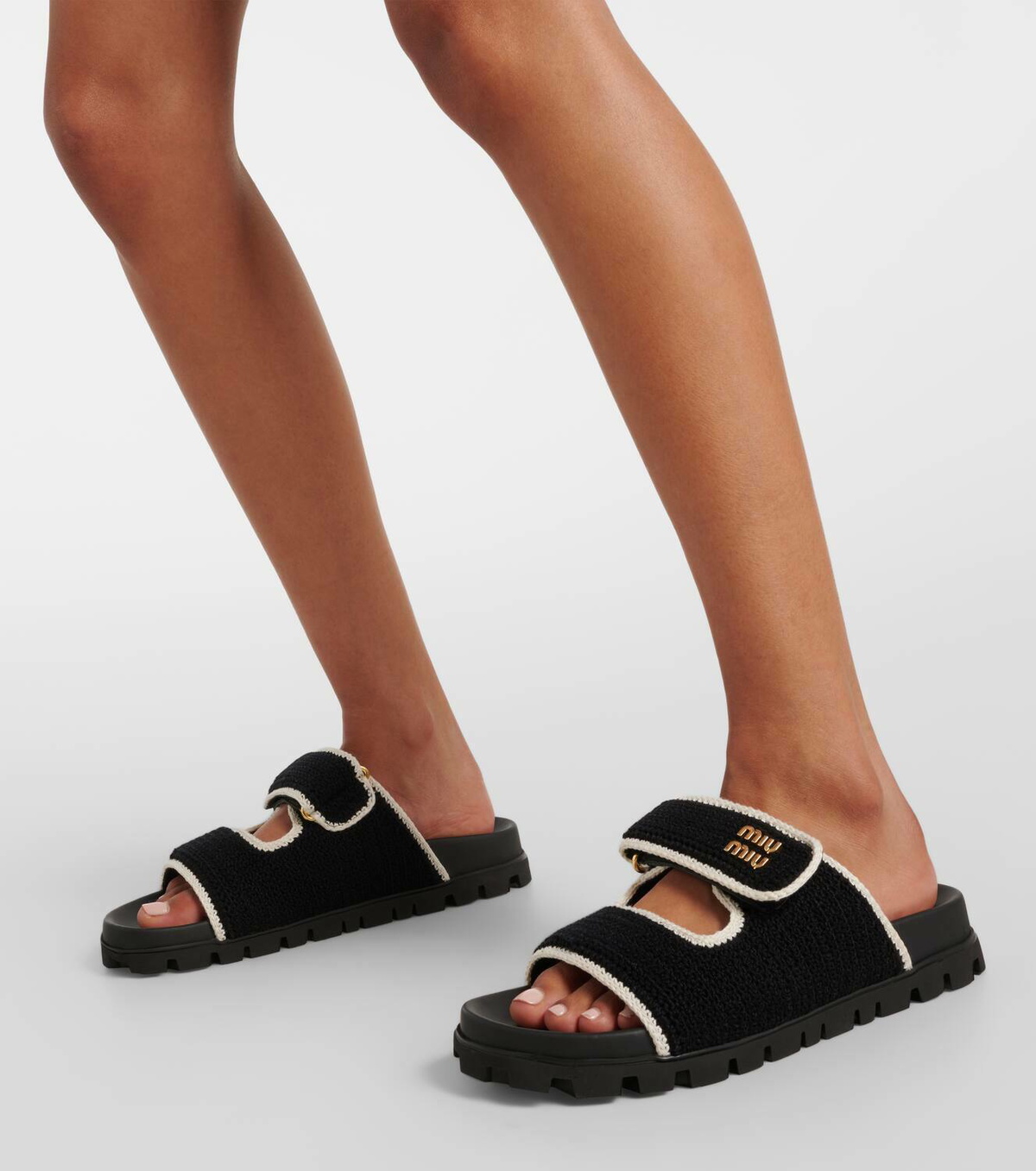 Miu Miu Crochet sandals