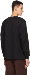 MSGM Black Micro Logo Long Sleeve T-Shirt