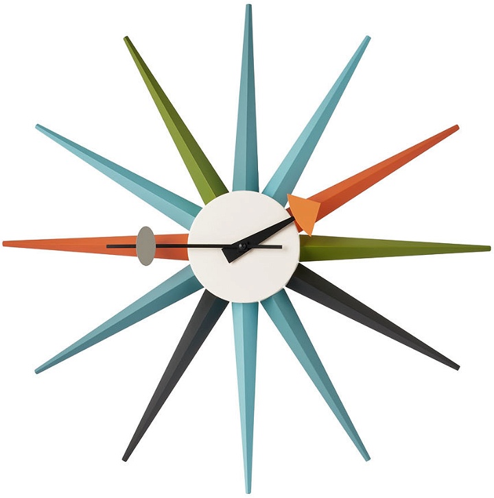 Photo: Vitra Multicolor Sunburst Clock