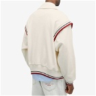 GCDS Men's Jersey Logo Bomber Jacket in Off White