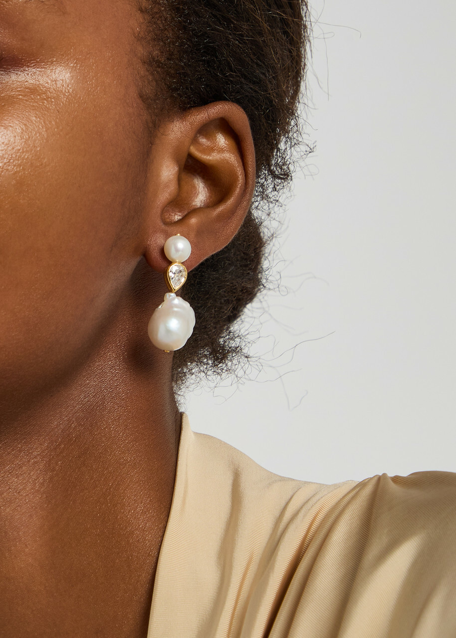Completedworks Pulp 14kt Gold-plated Drop Earrings - Pearl - One Size
