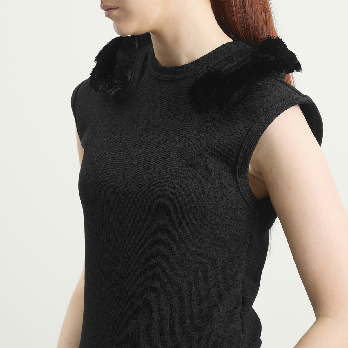 TOGA ARCHIVES Women's TOGA Double Face Jersey Sleeveless Top in Black