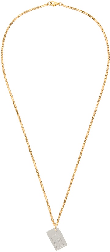 Photo: IN GOLD WE TRUST PARIS Gold & Silver SIM Card Necklace