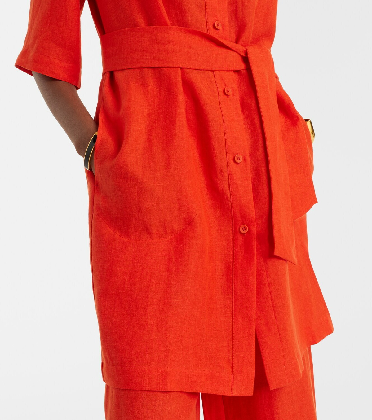 Eres Séducteur linen shirt dress