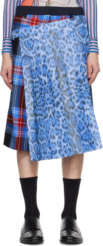 Photo: Charles Jeffrey LOVERBOY Blue & Red Pleated Skort