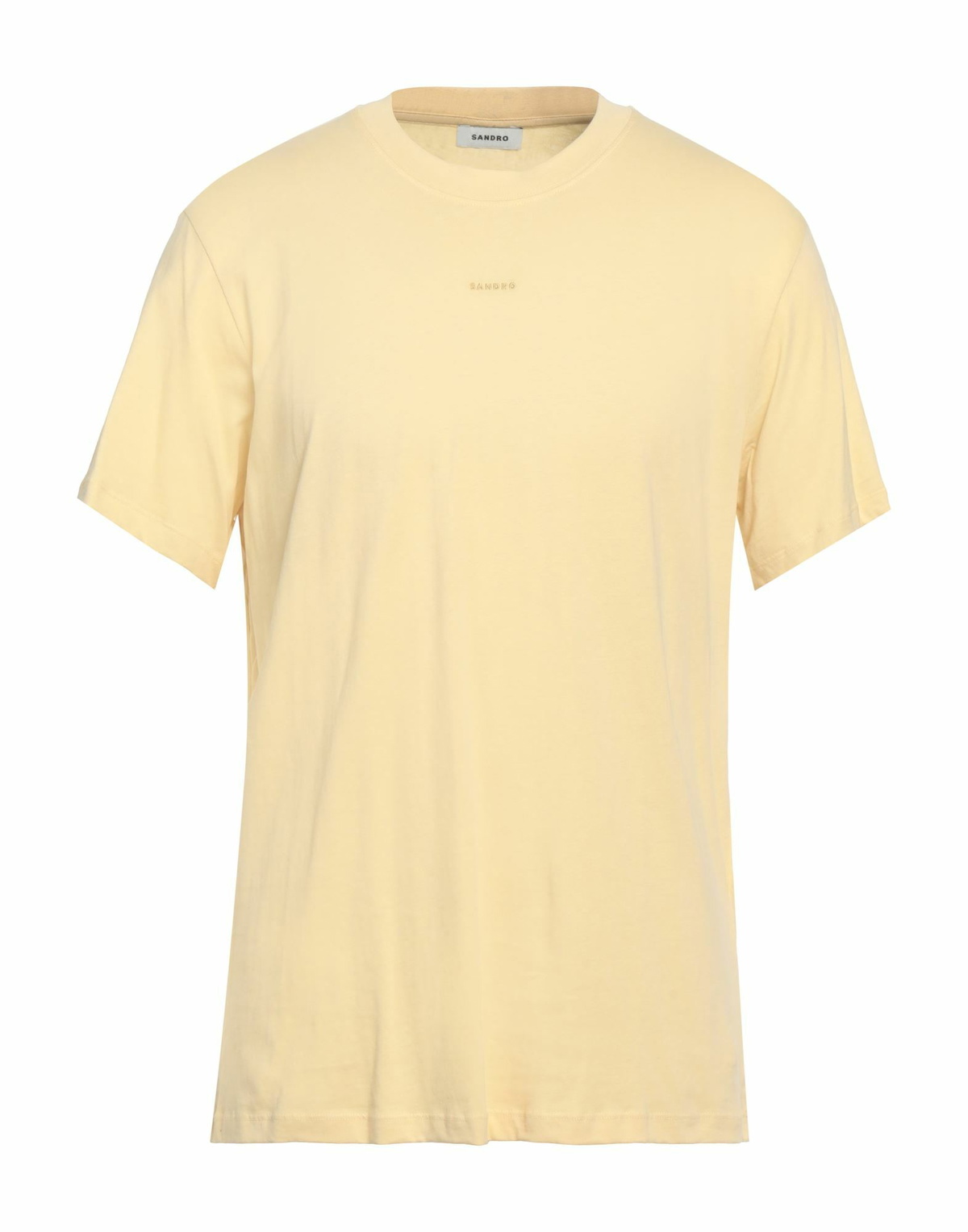 Sandro Mens T-shirt Pastel in Yellow