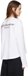 Wooyoungmi White Patch Long Sleeve T-Shirt