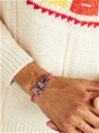Acne Studios - Peace Silver-Tone and Cord Bracelet - Pink
