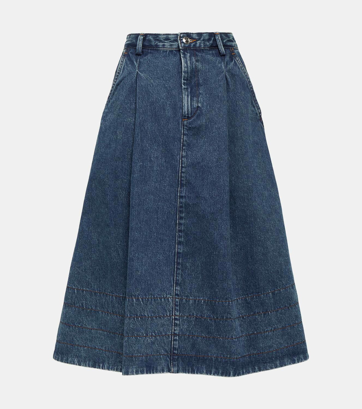 A.P.C. Nora denim midi skirt