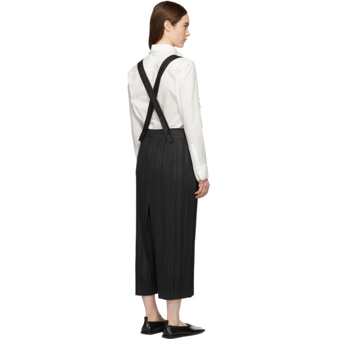 Pleats Please Issey Miyake Black Pleated Thicker Bottoms Jumpsuit