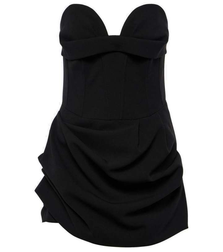 Photo: Magda Butrym Draped asymmetric bustier dress