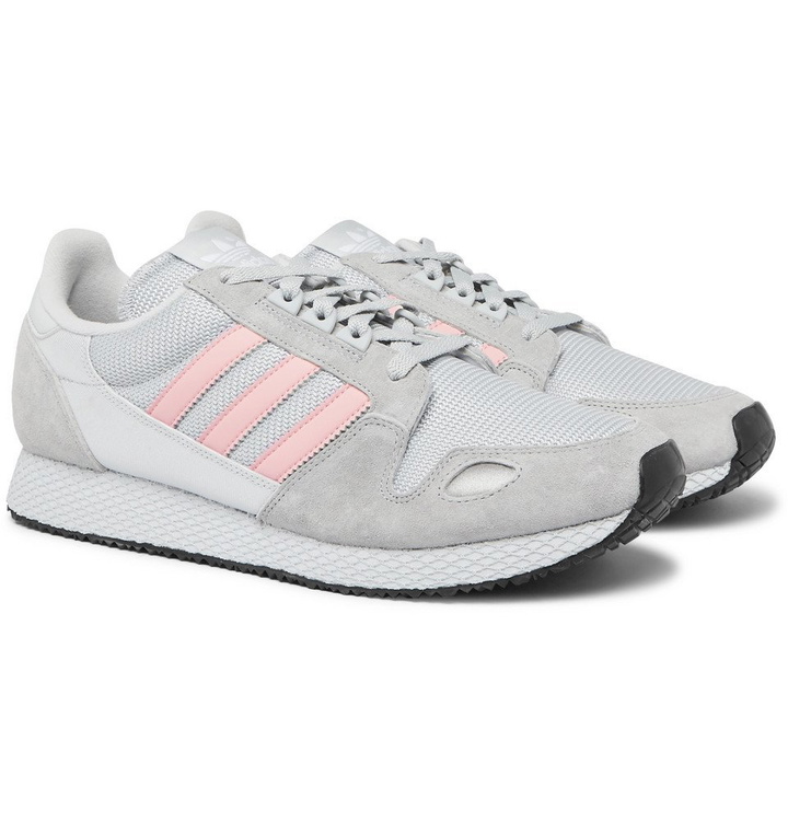 Photo: adidas Originals - ZX 454 SPZL Suede, Nylon and Mesh Sneakers - Men - Gray