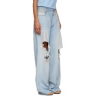 Balenciaga Blue Baggy Jeans