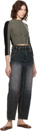 Eckhaus Latta Blue Double Knee Baggy Jeans