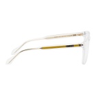 Gucci Gold and Transparent Square Glasses