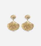 Sydney Evan Scallop Shell 14kt gold (585/1000) earrings with diamonds and pearls