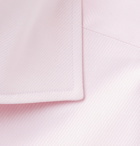 Ermenegildo Zegna - Pale-Pink Cutaway-Collar Cotton-Twill Shirt - Men - Pink