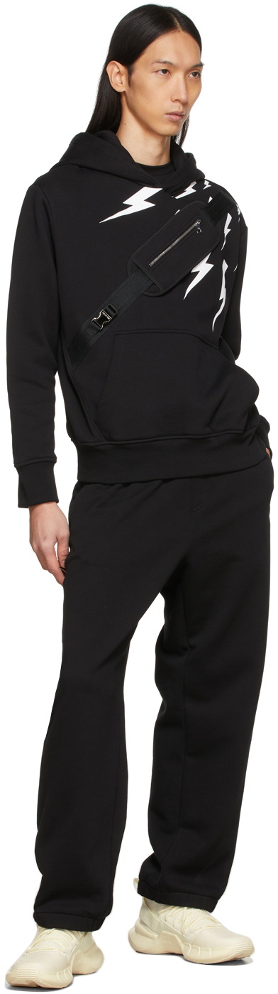 Neil Barrett Black Thunderbolt Hoodie Neil Barrett
