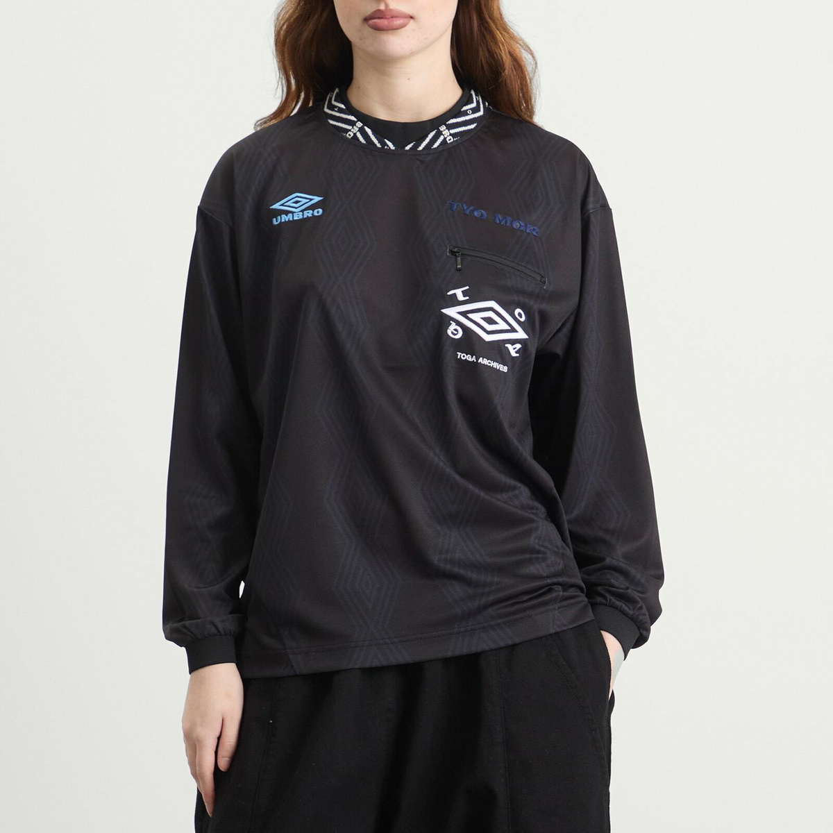 TOGA ARCHIVES Women's TOGA x Umbro Game Shirt Long Sleeve in Black