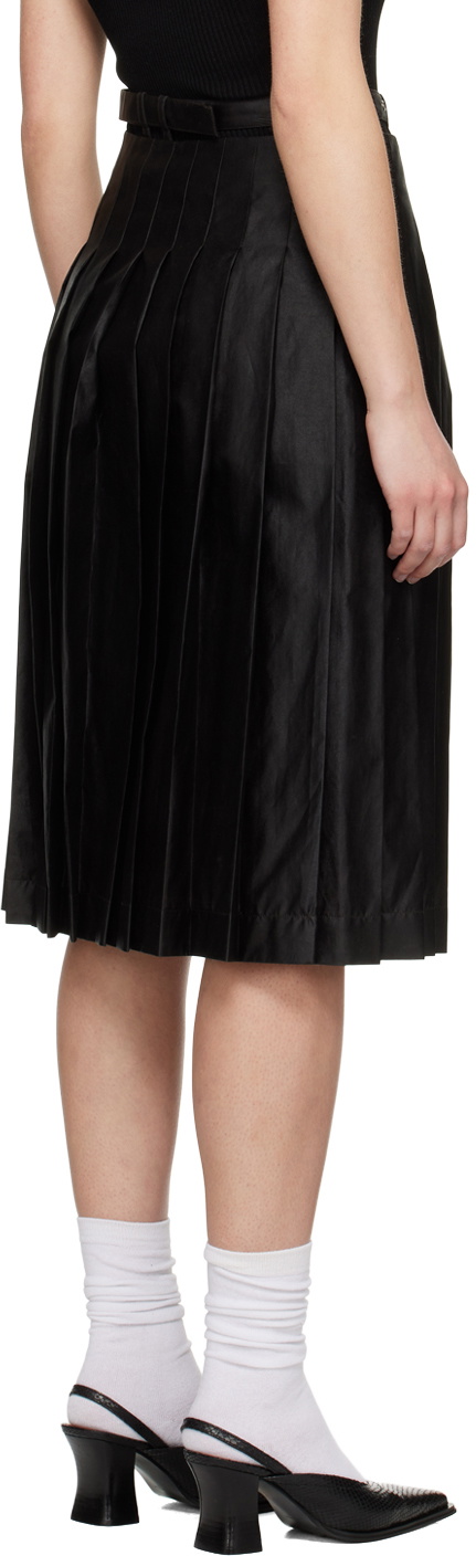UMBER POSTPAST Brown Pleated Midi Skirt