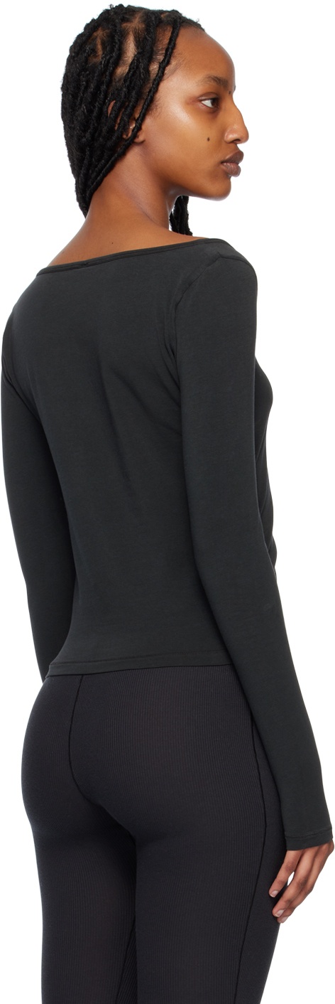 Skims New Vintage Scoop Neck Long Sleeve T-Shirt Fog Gray NWT Plus Size 3X