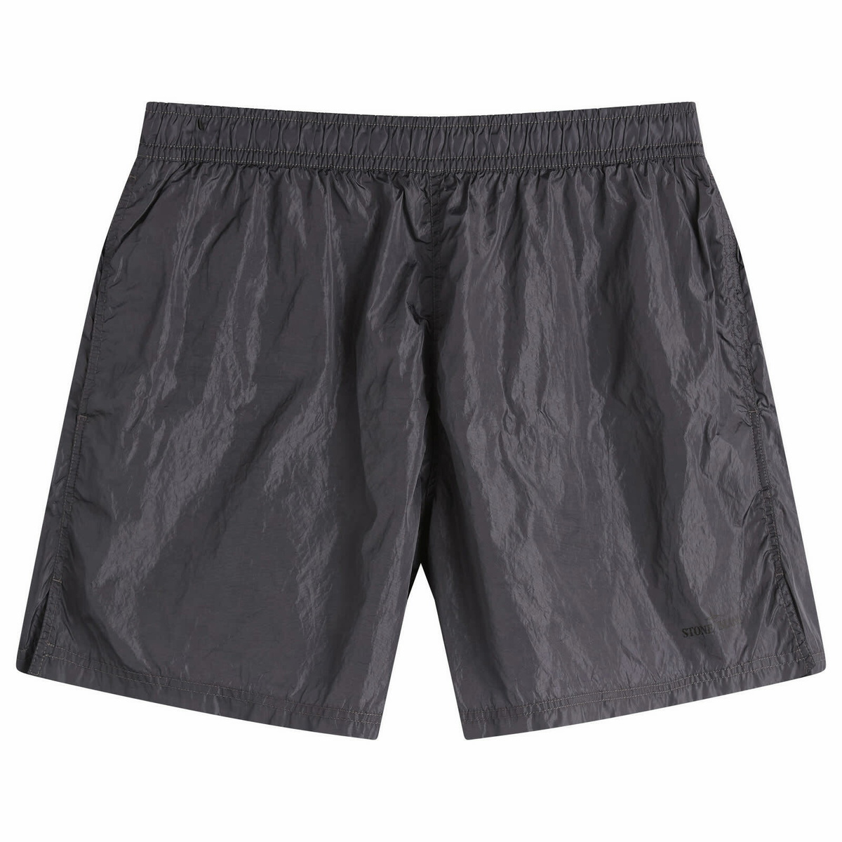 Stone Island Men's Marina Shiny Nylon Swim Shorts in Blue Marine